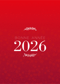 Voeux 2026 sur fond rouge éclatant